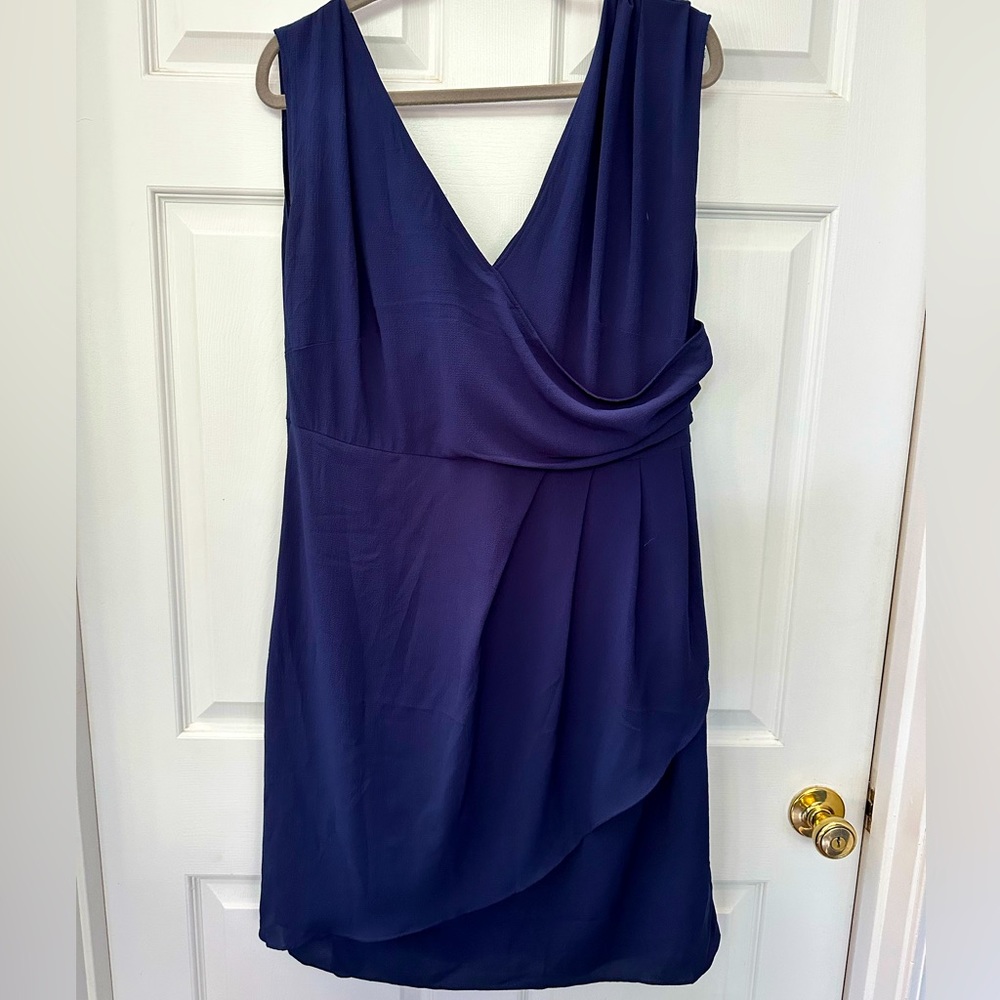 City chic navy drape dress plus 16